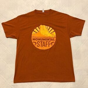 2022 Jerzees Monumental Staff rust brown T shirt XL